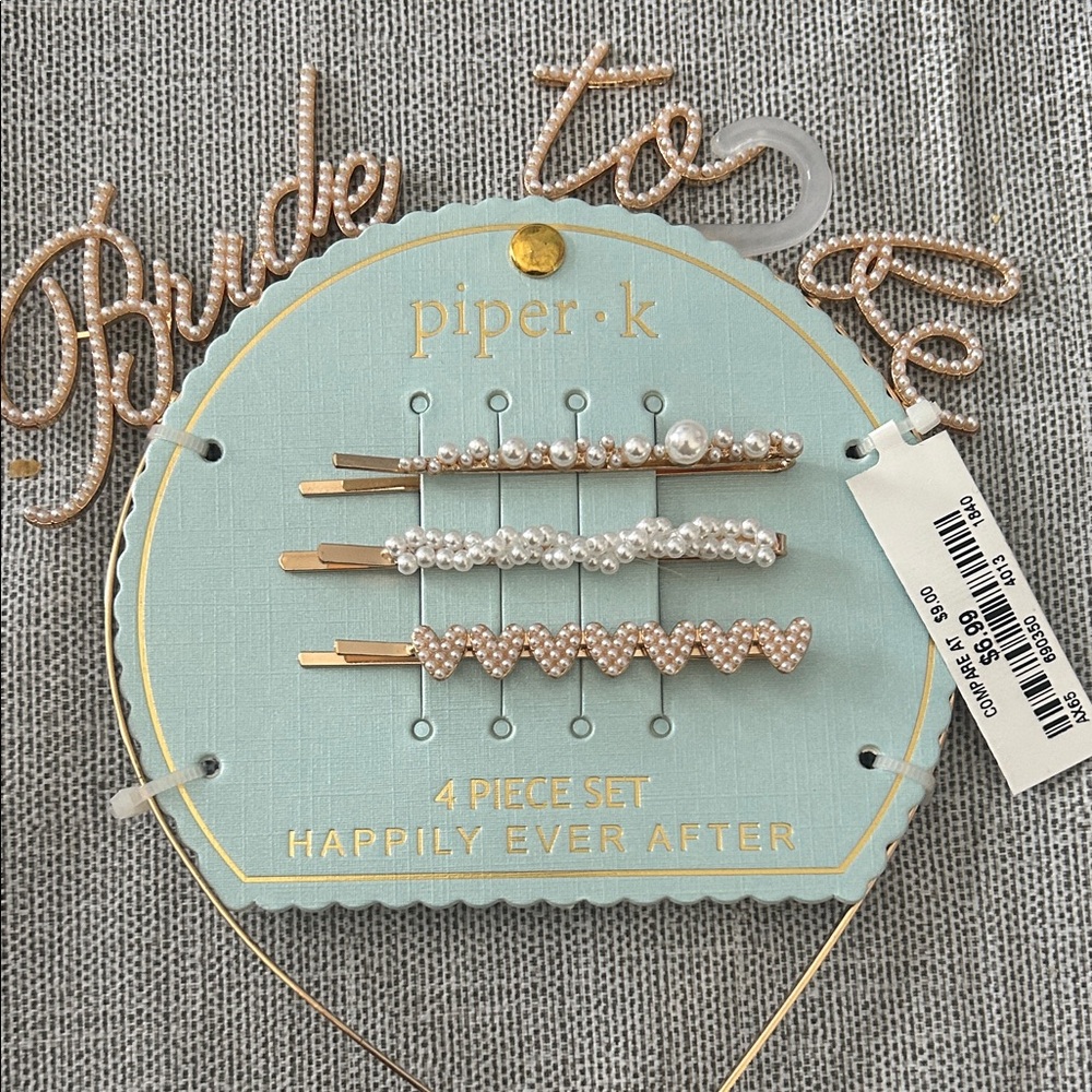 Piper K Gold and Pearl Hair Accessory Set